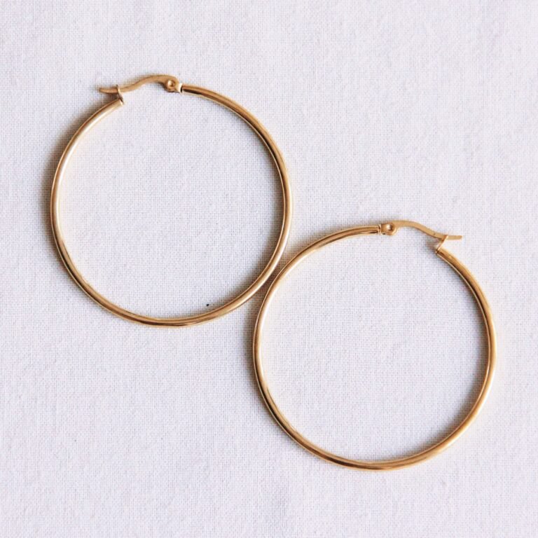BAZOU RVS creol 50mm 'basic' - goud