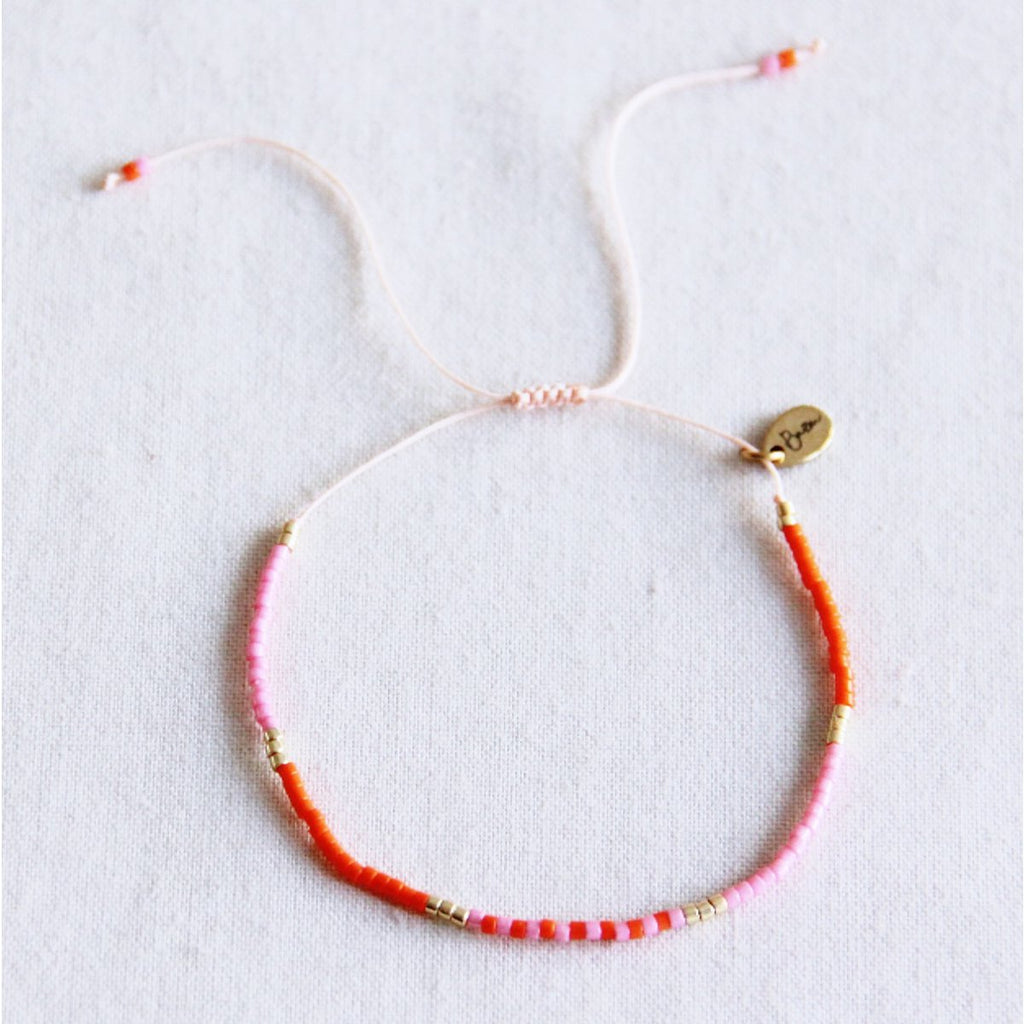 BAZOU Miyuki armband roze/oranje