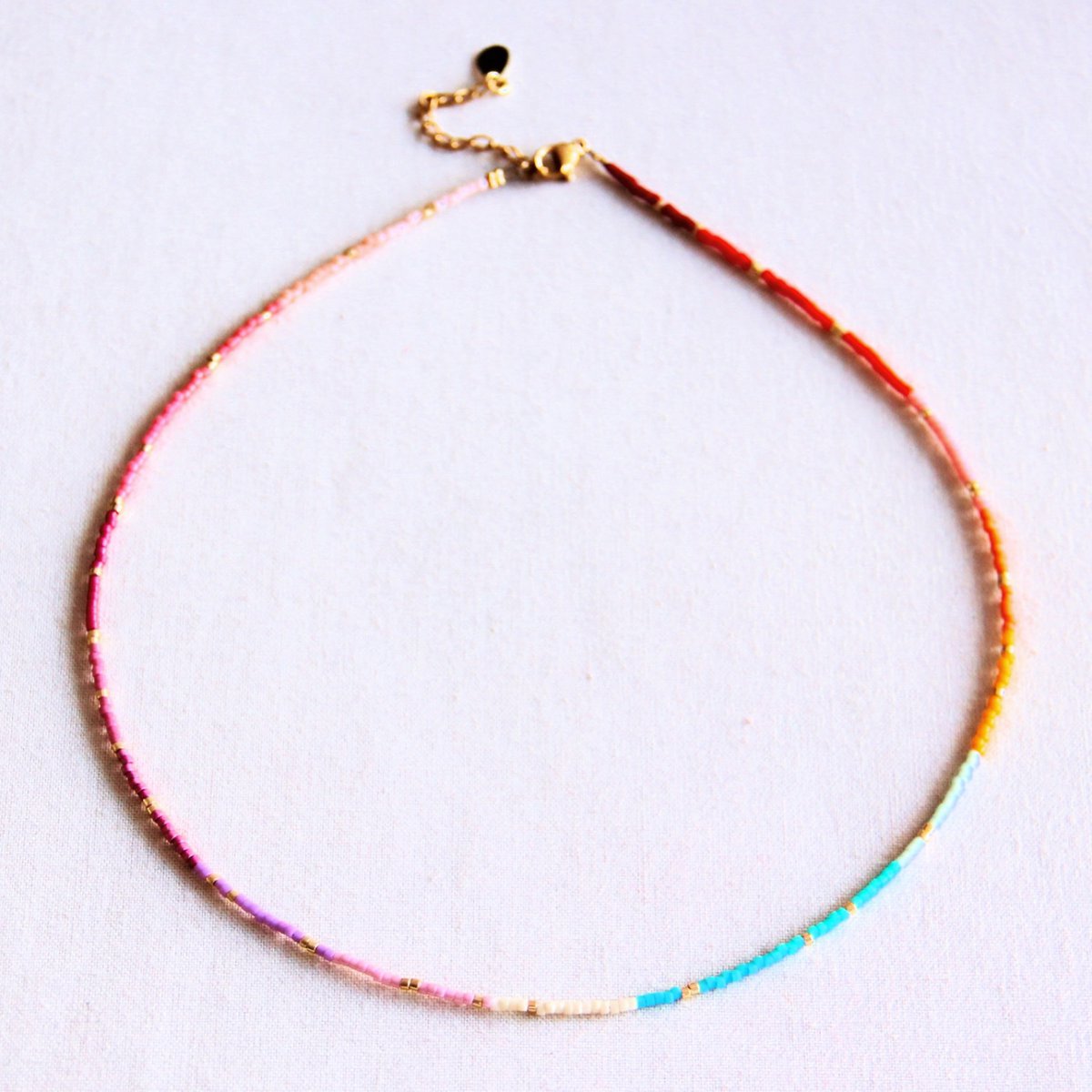 BAZOU Geralen ketting regenboog