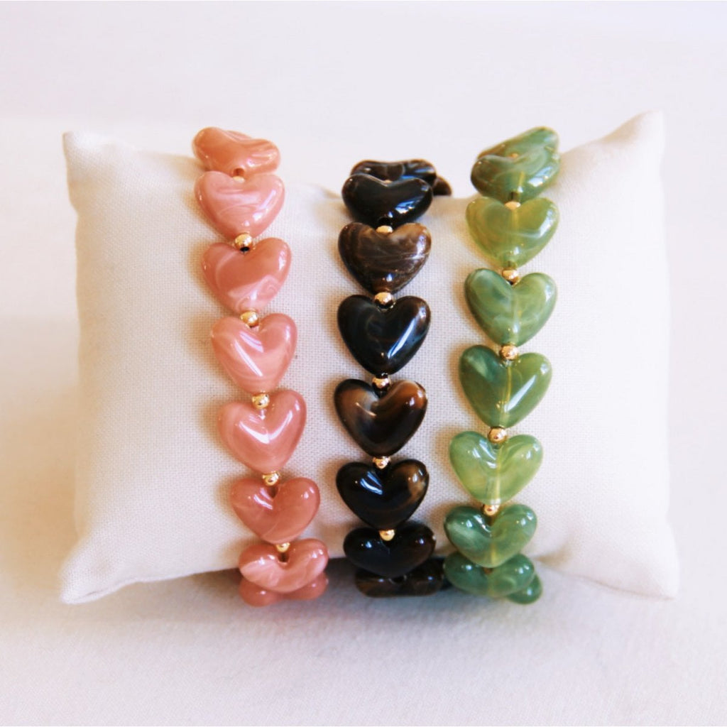 Hars kralenarmband XL - groen