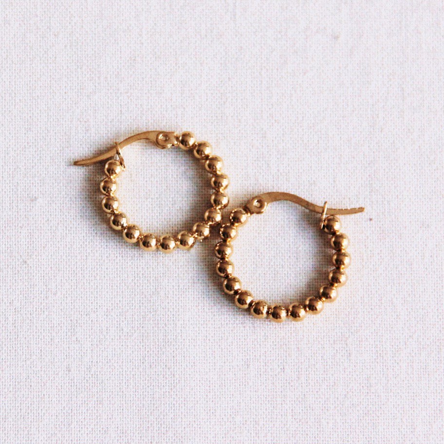 EA504.2: RVS creool 20mm “ballen” – goud