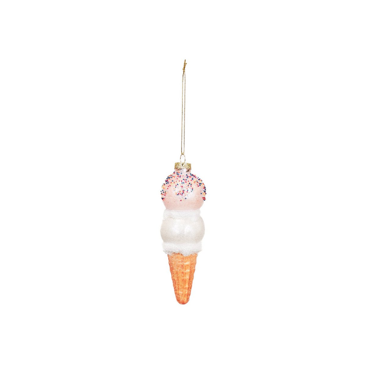HOUSEVITAMIN -Ornament Kersthanger - IJsje -Roze/Wit