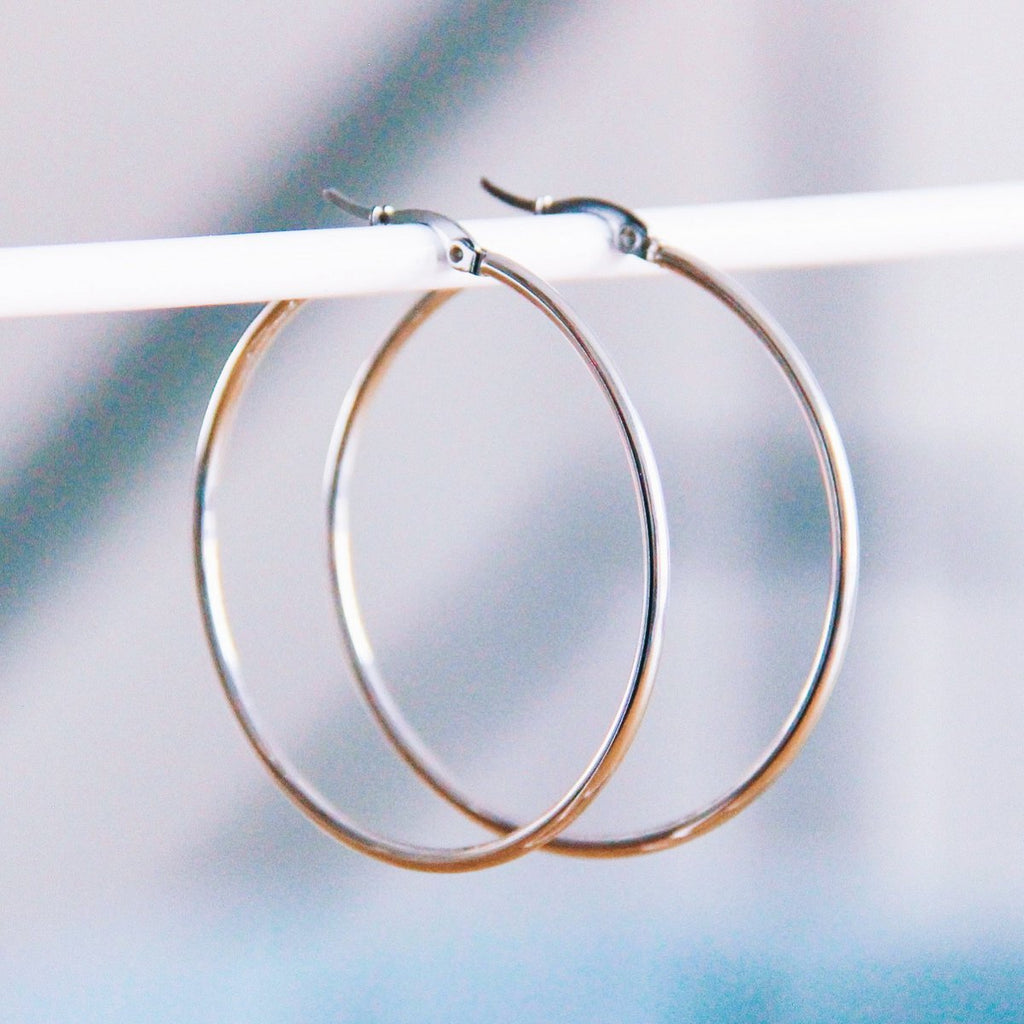BAZOU RVS creol 50mm 'basic' - zilver