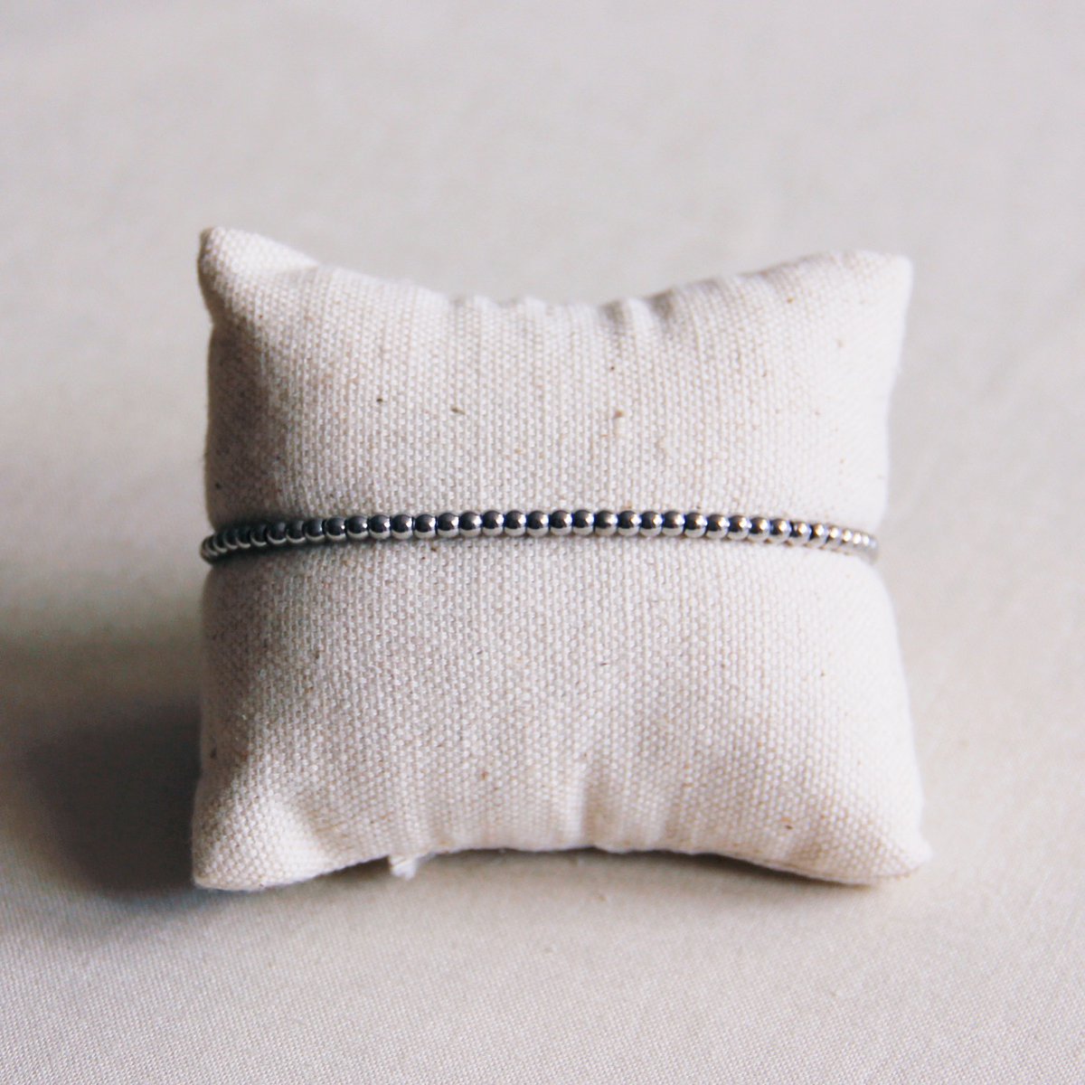 BAZOU Stalen kralenarmband "Small" - zilver
