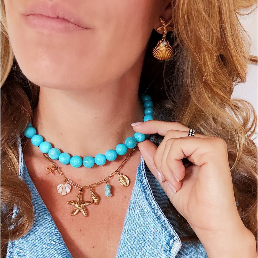 BAZOU RVS Charme ketting "Ocean Breeze"